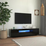 vidaXL fekete TV-szekrény LED-lámpákkal 160 x 35 x 40 cm (804428)