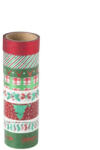 Creative Craft Group B. V Washi tape Karácsony 3 mtr, 8 db - zöld-piros (CR8023/GE)
