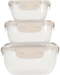 Excellent Houseware Set 3 caserole Alberta, plastic, crem, 500, 900, 1500 ml