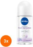 Nivea Set 3 x Deodorant Antiperspirant Roll-On Nivea, Fresh Sensation, 50 ml