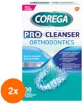 Corega Set 2 x 30 Tablete de Curatare Gutiere Dentare si Aparate Ortodontice Mobile, Corega Pro Cleanser
