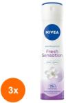 Nivea Set 3 x Spray Nivea Fresh Sensation, 150 ml