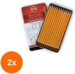 KOH-I-NOOR Set 2 x Creioane Grafit, Tip Tehnic, Colectie HB - 10H (HOK-2xKH-K1502-7)