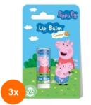 Air Val Set 3 x Balsam de Buze Peppa Pig, 4.4 g