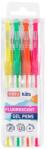 Easy - FLUO - zselés toll - neon színek - színkeverék- 4db/készlet