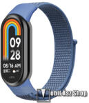  Okosóra szíj - KÉK - szövet, tépőzáras - 190mm hosszú - Xiaomi Smart Band 8, 8 NFC, 9, 9 NFC