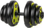 inSPORTline Egykezes súlyzó szett inSPORTline 3-18 kg fekete-zöld (5405-2)
