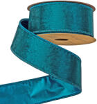  Kék bársony szalag drótos szegéllyel 38mm x 5m (DV038-68)