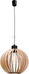 ORNO PALLA 270 függőlámpa, max. 60W, E27, fekete függeszték, fa búra (AD-LD-6381BE27D)