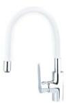 Balletto mosogató csaptelep hajlékony szilikon kifolyó csővel, fehér (81122) (81122)