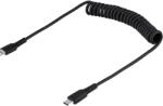 StarTech USB 2.0 Type C Lightning Töltő/adat Fekete 1m RUSB2CLT1MBC (RUSB2CLT1MBC)