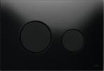 Tece Flushing Clapeta De Actionare Dubla Pentru Wc Tece Loop, Din Sticla Neagra, Butoane Negre (9240657)