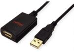 Roline USB Hosszabbító Fekete 5m 12.04. 1089-10 (12.04.1089-10)