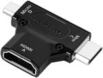 AudioQuest HDMI Micro HDMI + Mini HDMI Átalakító Fekete 3cm HDMACDAD (HDMACDAD)