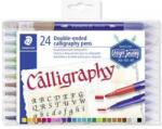STAEDTLER Calligraph Duo Kalligrafikus marker készlet 2.0/3.5 mm kétvégű 24 szín (3005 TB24)