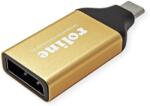 Roline USB 3.1 Type C DisplayPort 1.2/1.2a Átalakító Arany 3cm 12.03. 3232 (12.03.3232)