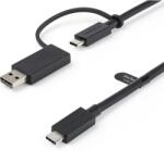 StarTech USB 2.0 + USB 2.0 Type C USB 2.0 Type C Összekötő Fekete 1m USBCCADP (USBCCADP)
