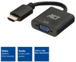 Act Connectivity HDMI VGA/D-Sub + Jack Átalakító Fekete 15cm AC7535 (AC7535)