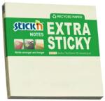 STICK N Öntapadó jegyzettömb STICK`N extra erős 76x76mm újrahasznosított pasztell sárga 90 lap