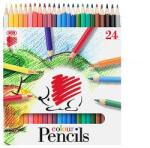 ICO Színes ceruza ICO Süni hatszögletű 24 db/készlet