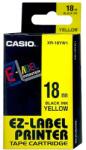 Casio Feliratozó szalag CASIO XR-18YW1 18mmx8m sárgán fekete - rovidaruhaz
