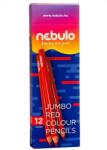 Nebulo Színes ceruza NEBULO Jumbo háromszögletű piros