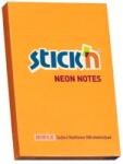 STICK N Öntapadó jegyzettömb STICK`N 76x51mm neon narancs 100 lap