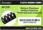 CERRATUS Iratspirál műanyag CERRATUS 8mm fekete - rovidaruhaz