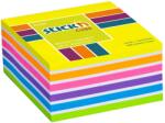 STICK N Öntapadó jegyzettömb STICK`N 76x76mm neon sárga mix 400 lap - rovidaruhaz