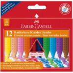 Faber-Castell Zsírkréta FABER-CASTELL Grip Jumbo háromszögletű hegyezett radírozható 12 színű