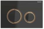 Geberit Clapeta de actionare Geberit Sigma21 sticla negru cu inel rose gold (115.650.SJ.1) - neakaisa