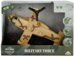 Sunman Avion militar cu lumini si sunete, Hero Combat, 28 cm, Maro