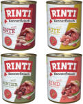 RINTI RINTI Pachet economic Kennerfleisch 24 x 800 g - Mix 2 vită, curcan, inimi de rață, ren