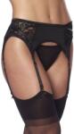 Amorable Suspender with Slip and Stockings Black