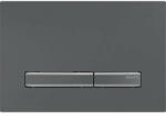 Geberit Sigma50 működtetőlap, 2 öblítésű, easy-to-clean bevonat, feketekróm/feketekróm 115.671. QD. 2 (115.671.QD.2) - szaniteronline
