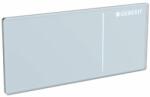 Geberit Omega70 115083SI1 Kétmennyiséges, Fehér üveg Wc nyomólap, öblítés távvezérlő, Omega tartályhoz, bútorba építhető 115.083. SI. 1