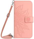  ART SUN FLOWER Husa portofel cu curea Motorola Edge 40 roz