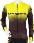 Crussis Hosszú ujjú kerékpáros felső Crussis S fekete-fluor sárga