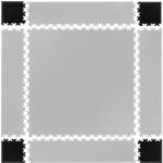 inSPORTline Puzzle fitness szőnyeg sarok összekötő elem Simple 4db fekete (23067-1)