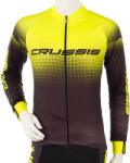 Crussis Hosszú ujjú kerékpáros felső Crussis fekete-fluor sárga XL