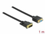 Delock Kábel DVI 12+5 csatlakozódugóval - VGA csatlakozódugóval 1 m (86752) - dstore
