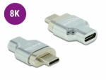 Delock Thunderbolt 3 / USB Type-C (DP Alt Mód) 8K 30 Hz mágneses adapter apa - anya (66433)
