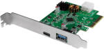 LogiLink PCI Express kártya, USB 3.2 Gen2x1, 1x USB-C PD 3.0 és 1x USB 3.0 (PC0089) (PC0089)