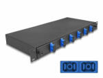 Delock 19 optikai szálösszefűző doboz 6 db. SC Duplex OS2 1U teljes elrendezés kész az összefűzésre (67000) - dstore
