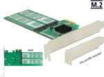 Delock PCI Express Kártya > 4 x belső M. 2 Key B - alacsony profilú formatényező (89588) - dstore