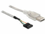 Delock kábel, USB 2.0-A apa - pin fejes (83078)
