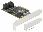 Delock 5 portos SATA PCI Express x4 Kártya - alacsony profilú formatényező (90395)