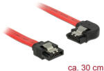 Delock 6 Gb/s sebességet biztosító SATA-kábel egyenes csatlakozódugóval > balra néző SATA-csatlakozó (83963) - dstore