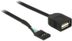 Delock USB kábel tűfejes anya > USB 2.0 A-típusú anya 40 cm (83825)