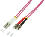 LogiLink Fiber duplex patch kábel, OM4, 50/125 , LC-ST, lila, 1 m (FP4LT01)